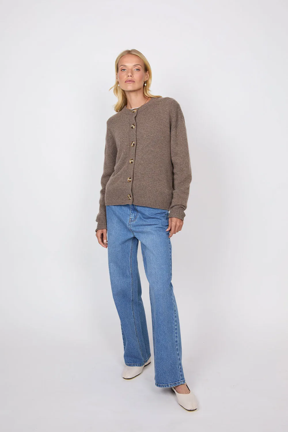 Marlow Luxe Cashmere Cardigan - Hazelnut