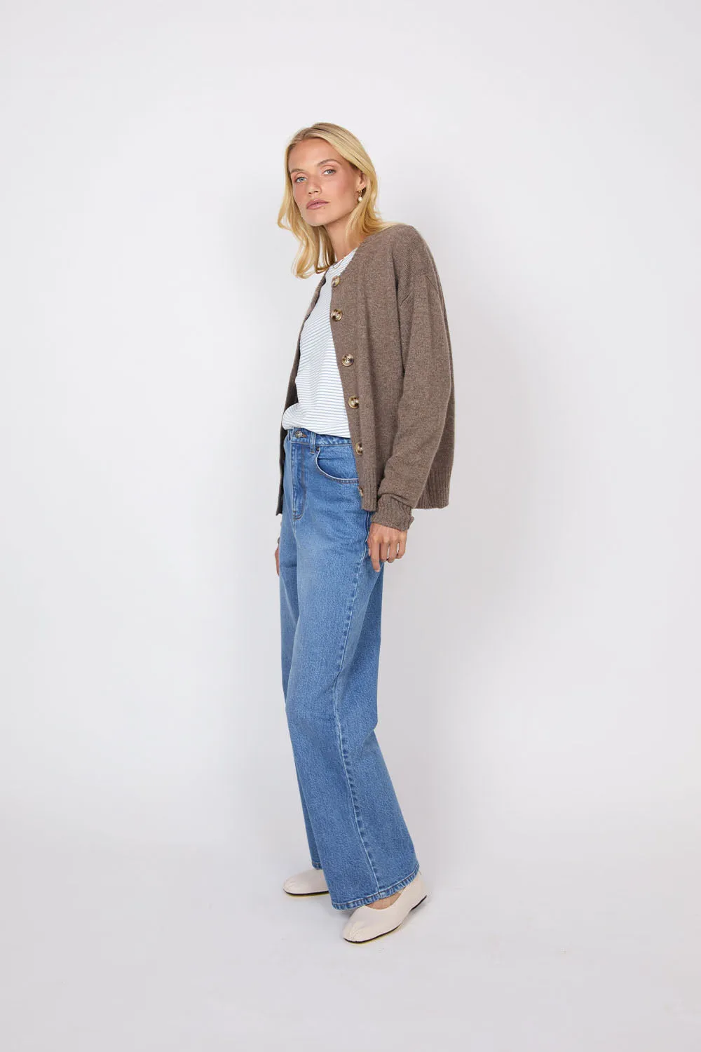 Marlow Luxe Cashmere Cardigan - Hazelnut