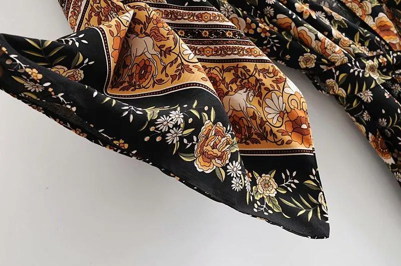 MARNIE Boho Floral Print Kimono