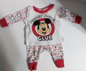 Mickey Mouse Club 2 Piece Infant 0-3 Pajamas