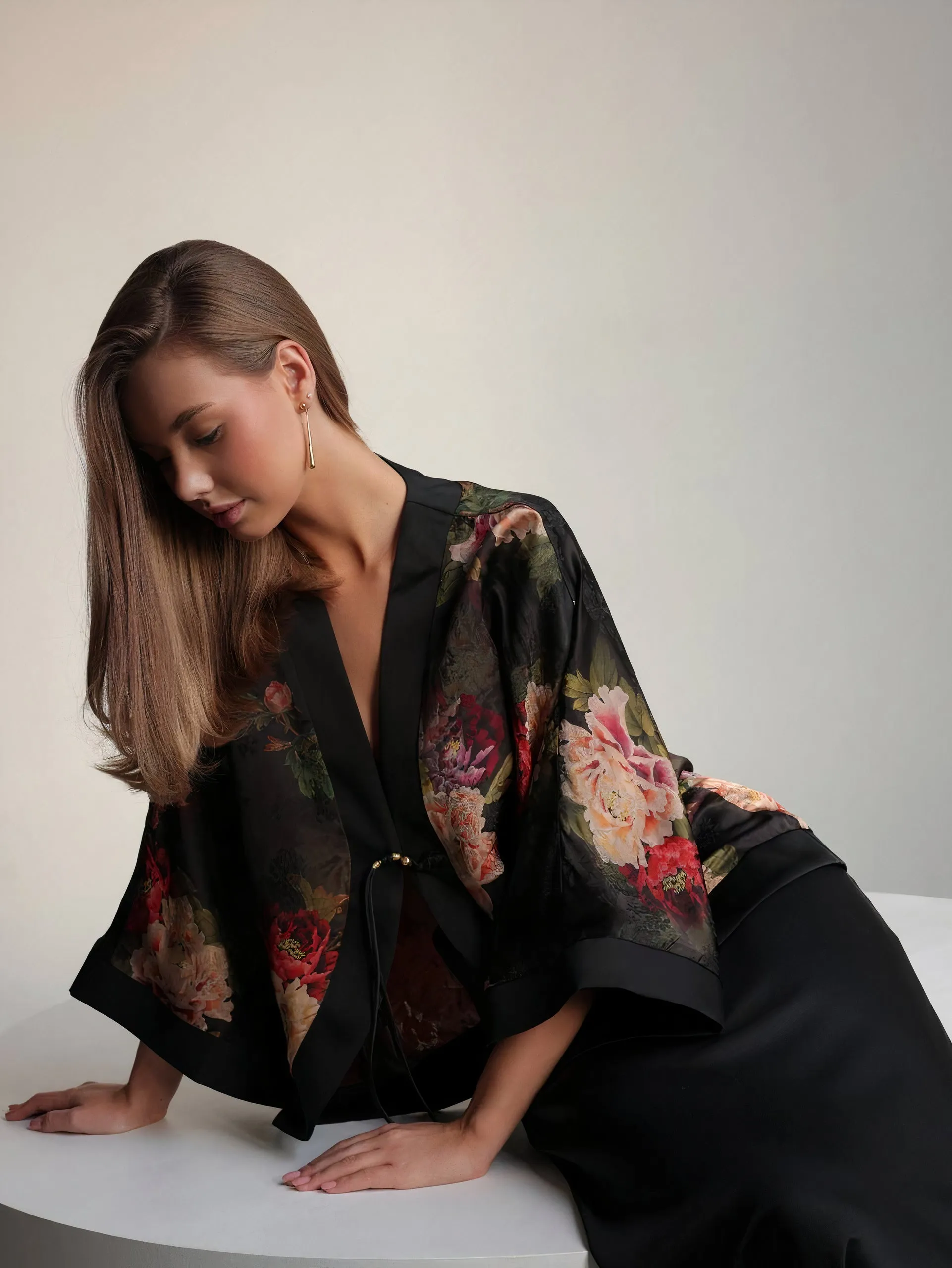 Midnight Bloom Kimono