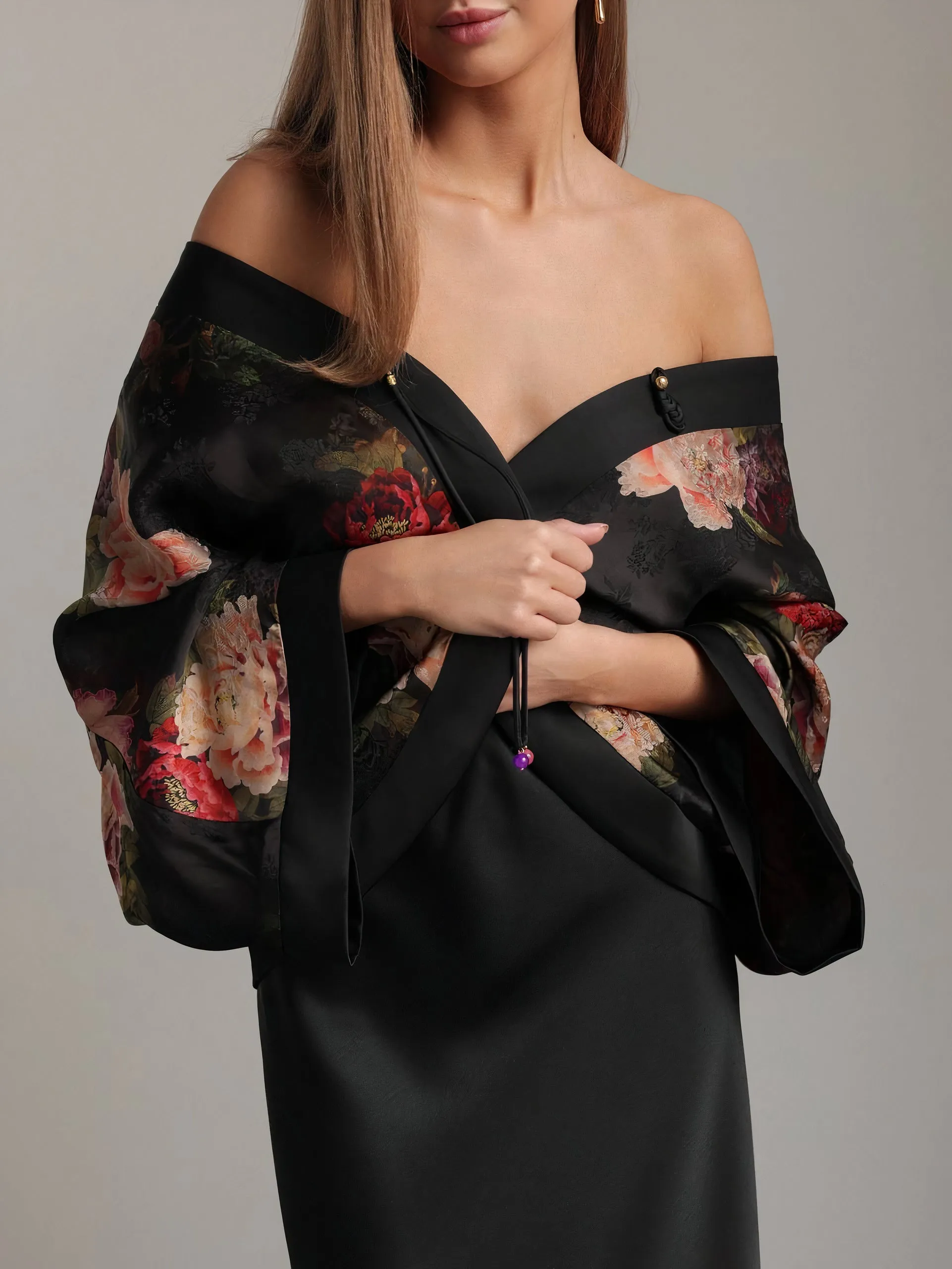 Midnight Bloom Kimono