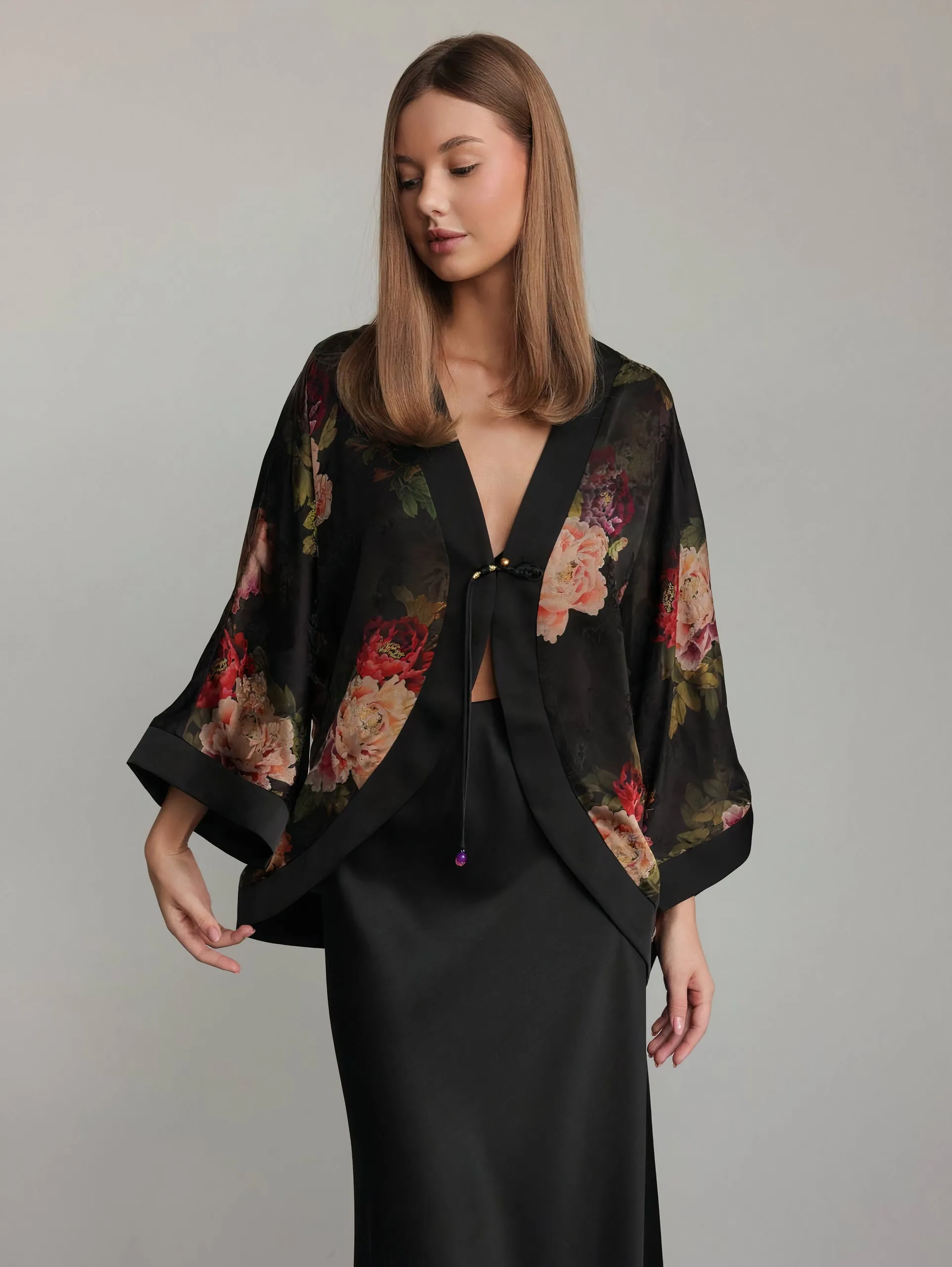 Midnight Bloom Kimono