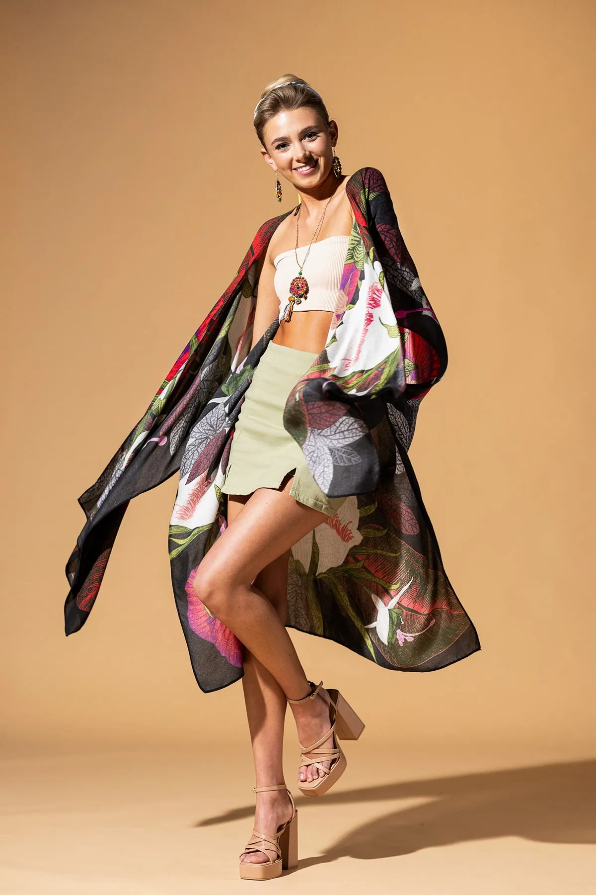 Midnight Floral Kimono