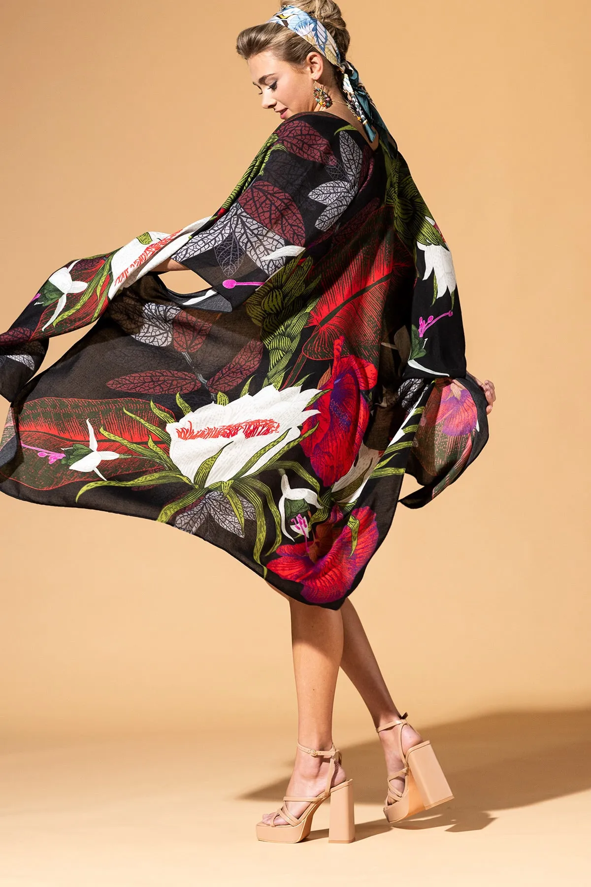 Midnight Floral Kimono