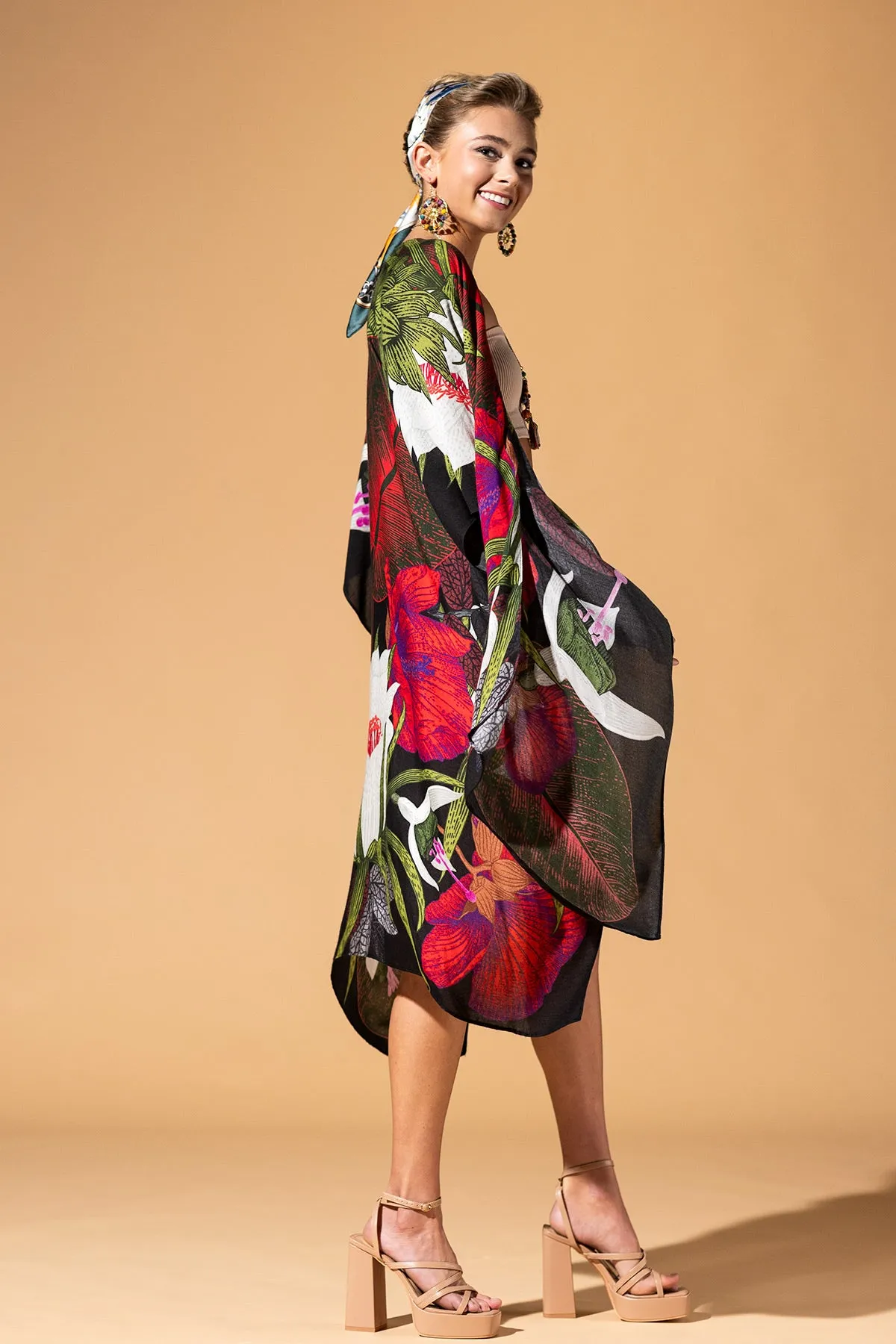 Midnight Floral Kimono
