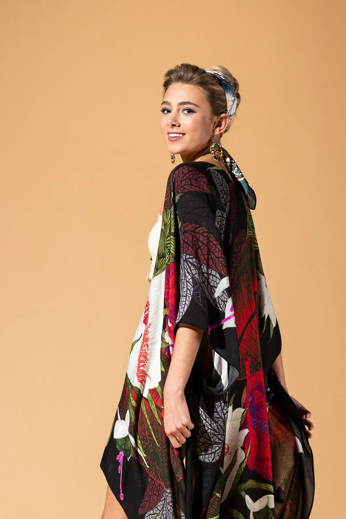 Midnight Floral Kimono