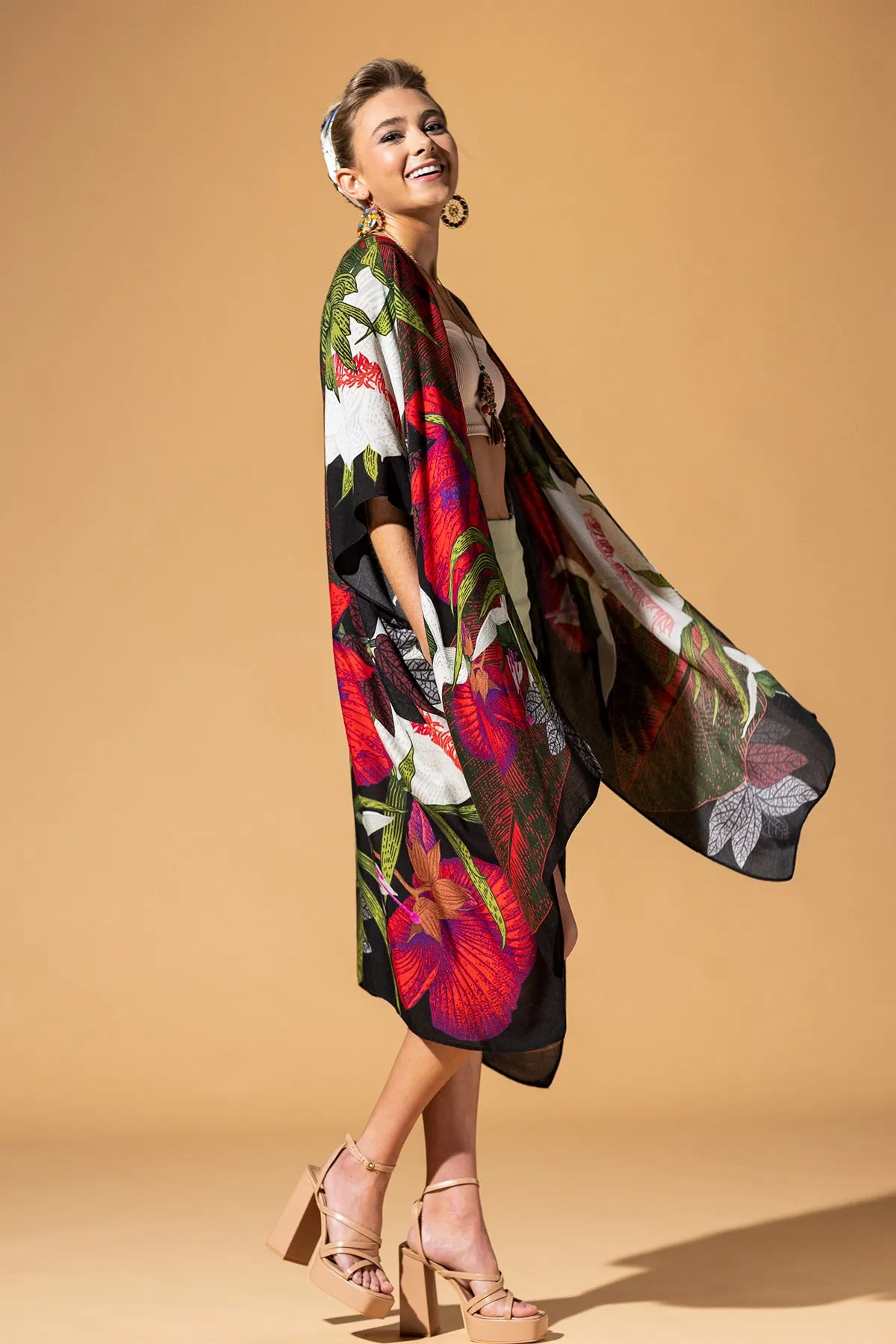 Midnight Floral Kimono