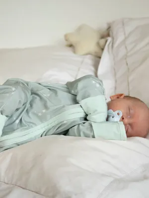 Mint Stars Bamboo Zippy Romper