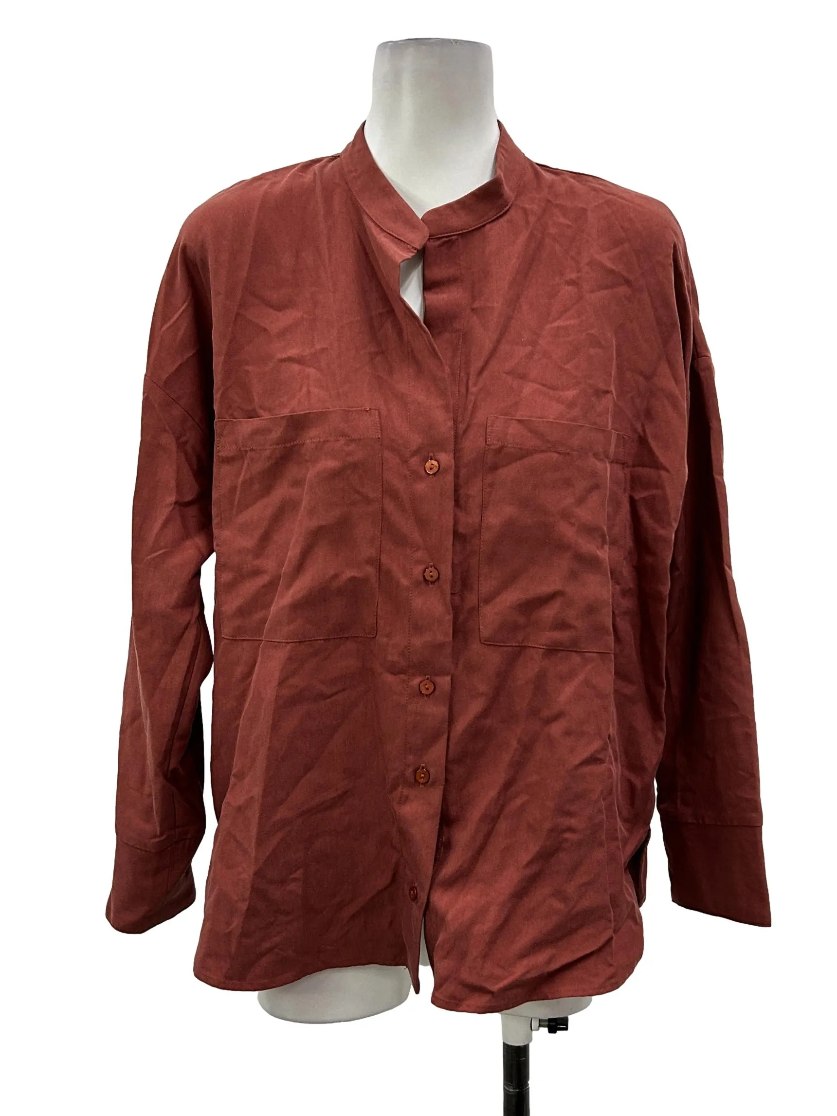 Muted Red Twill Shirt