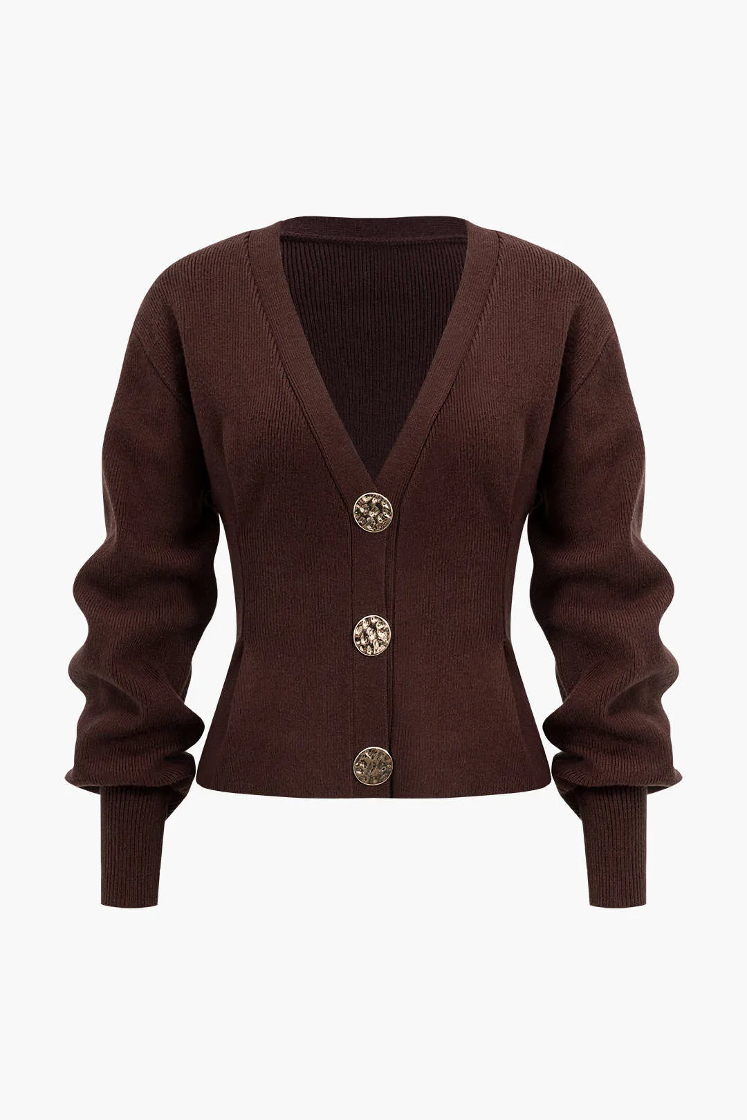 Nadia - Stylish V neck Buttoned Woman's Cardigan
