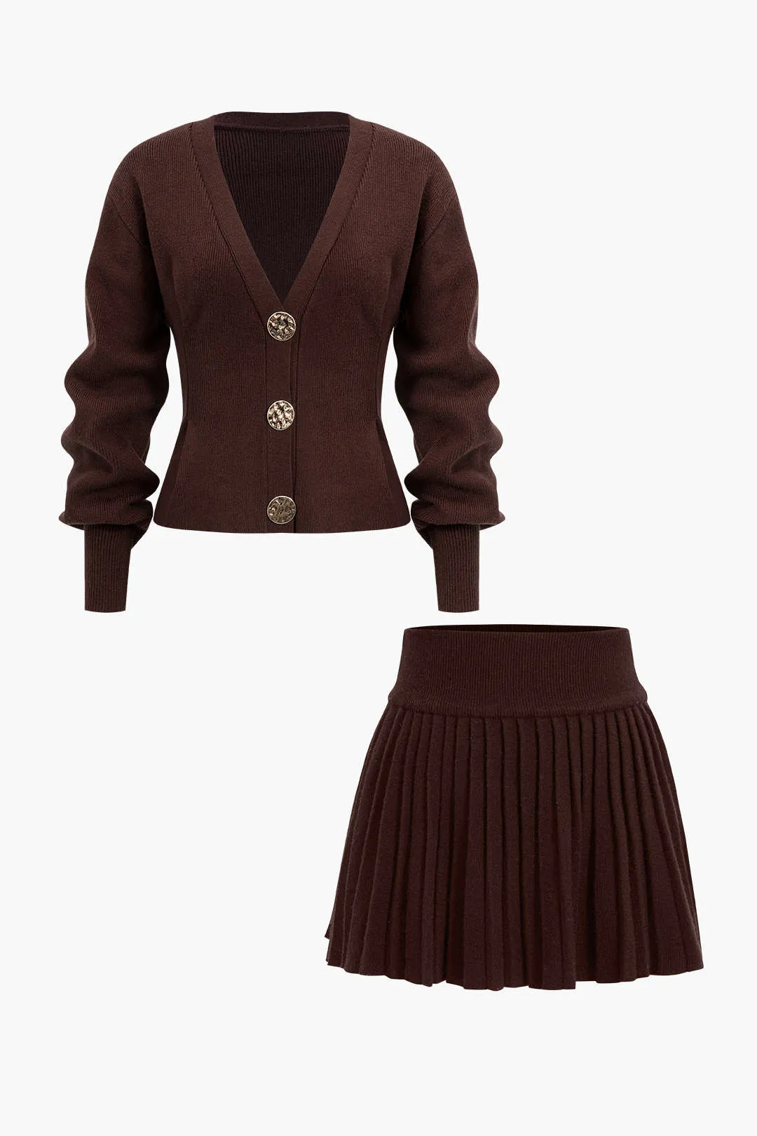 Nadia - Stylish V neck Buttoned Woman's Cardigan