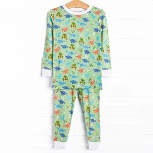 Nap Before Time Bamboo Pajama Set, Green