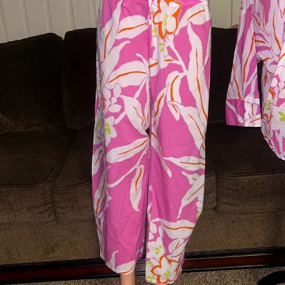 Natori • X-Large • Pink/Orange/White • Floral • Set of 2 Pajamas Set