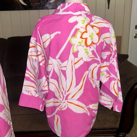 Natori • X-Large • Pink/Orange/White • Floral • Set of 2 Pajamas Set