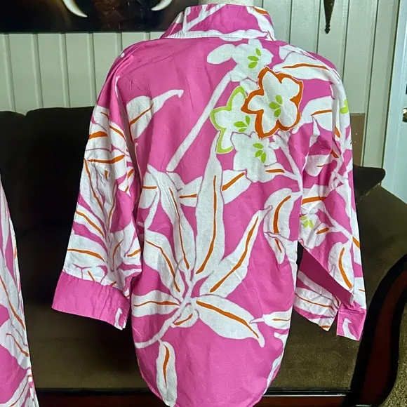 Natori • X-Large • Pink/Orange/White • Floral • Set of 2 Pajamas Set