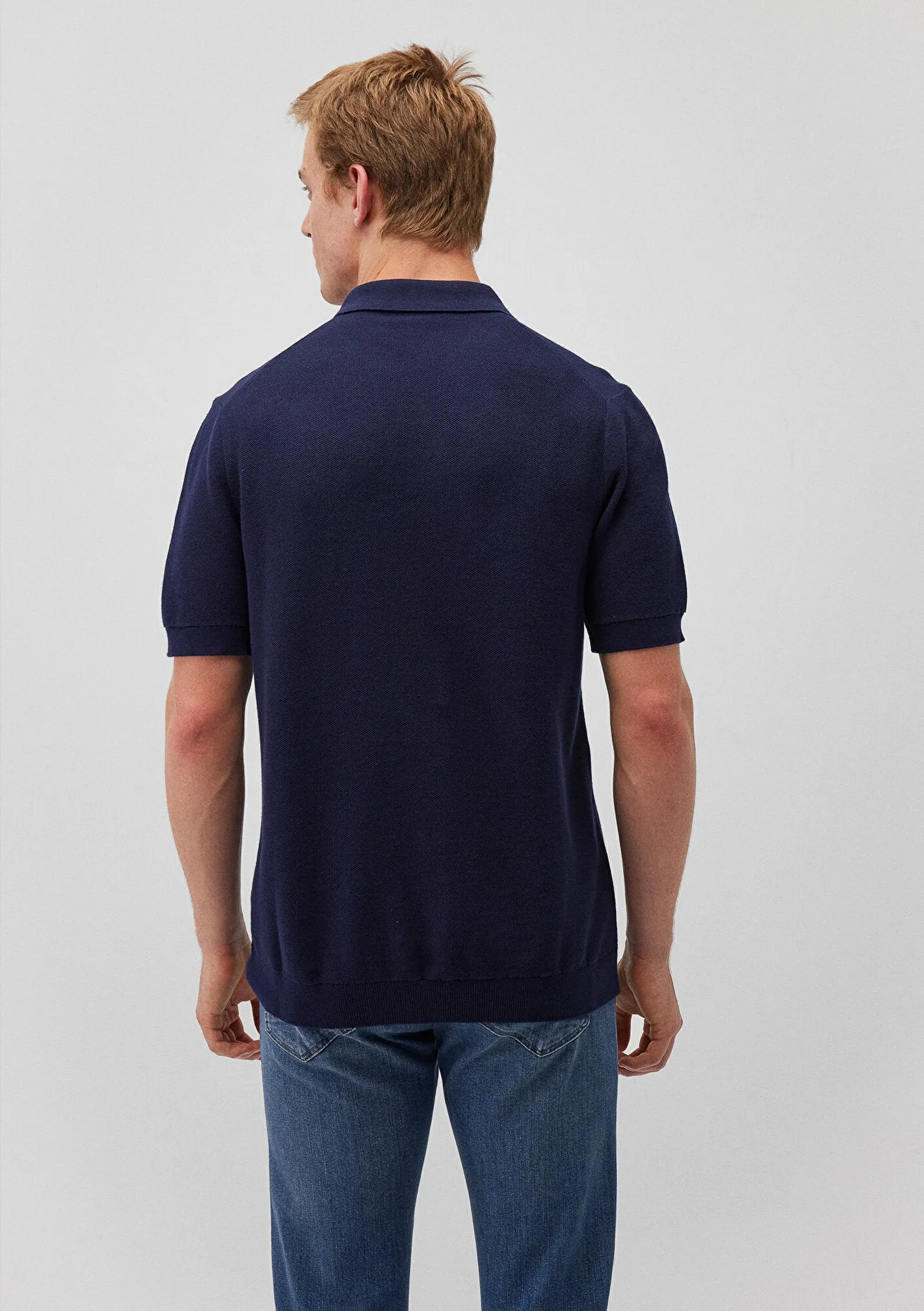 Navy Knit Polo