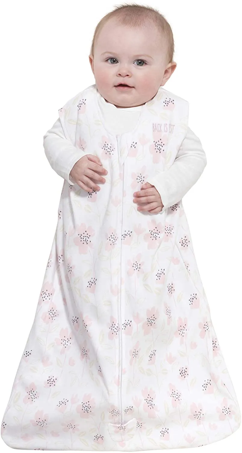 New in package! Halo Innovations HALO SleepSack Wearable Blanket Cotton Wildflower Blush, Size SM, Small! Birth to 6 Months!