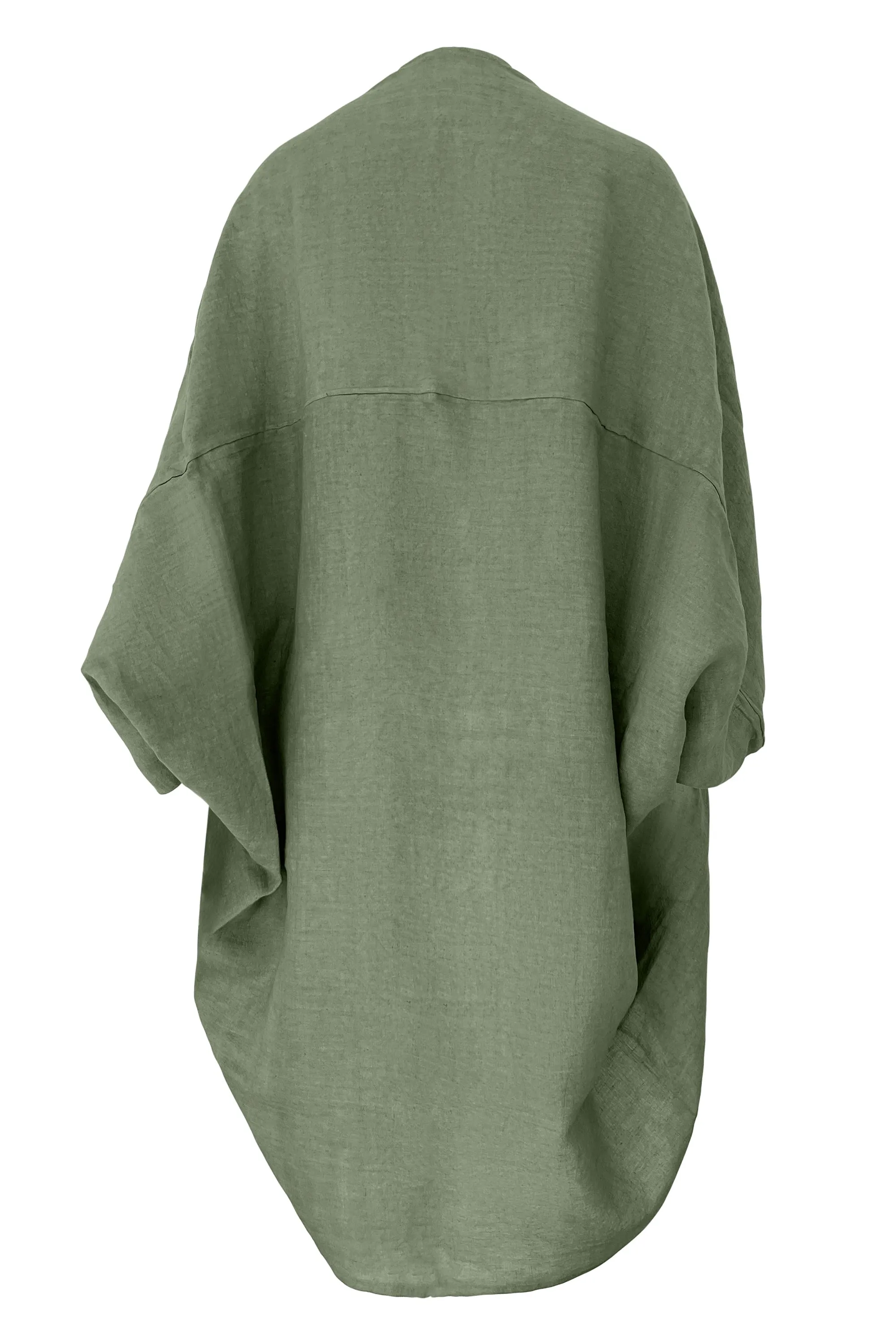 NEW! Petite LINEN Kimono Olive Sprig