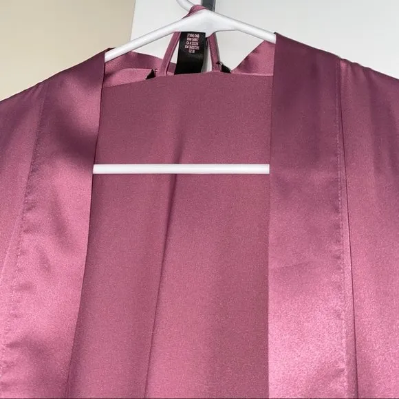 New XS/S  VERY SEXY Silky Satin Robe Kimono LONG