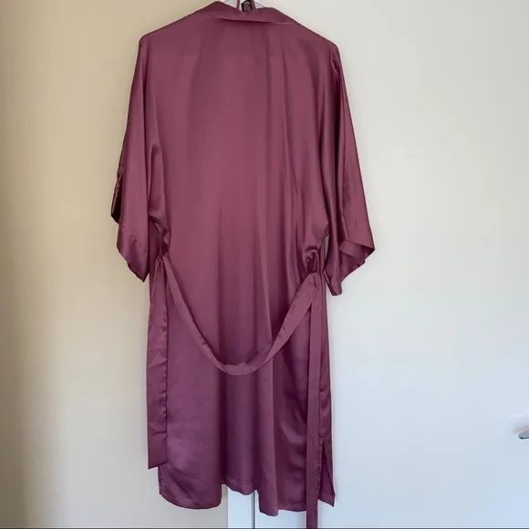 New XS/S  VERY SEXY Silky Satin Robe Kimono LONG