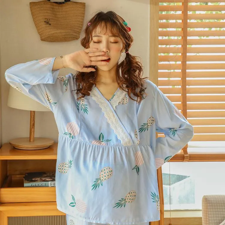Nursing Clothes Air-conditioned Room Maternity Pajamas, Artificial Cotton Nursing Clothes