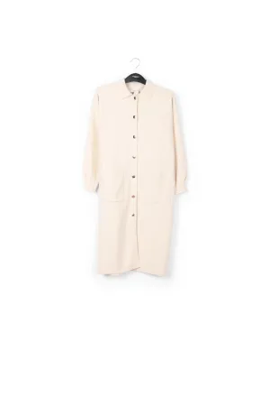 Off-white belted midi-length knit