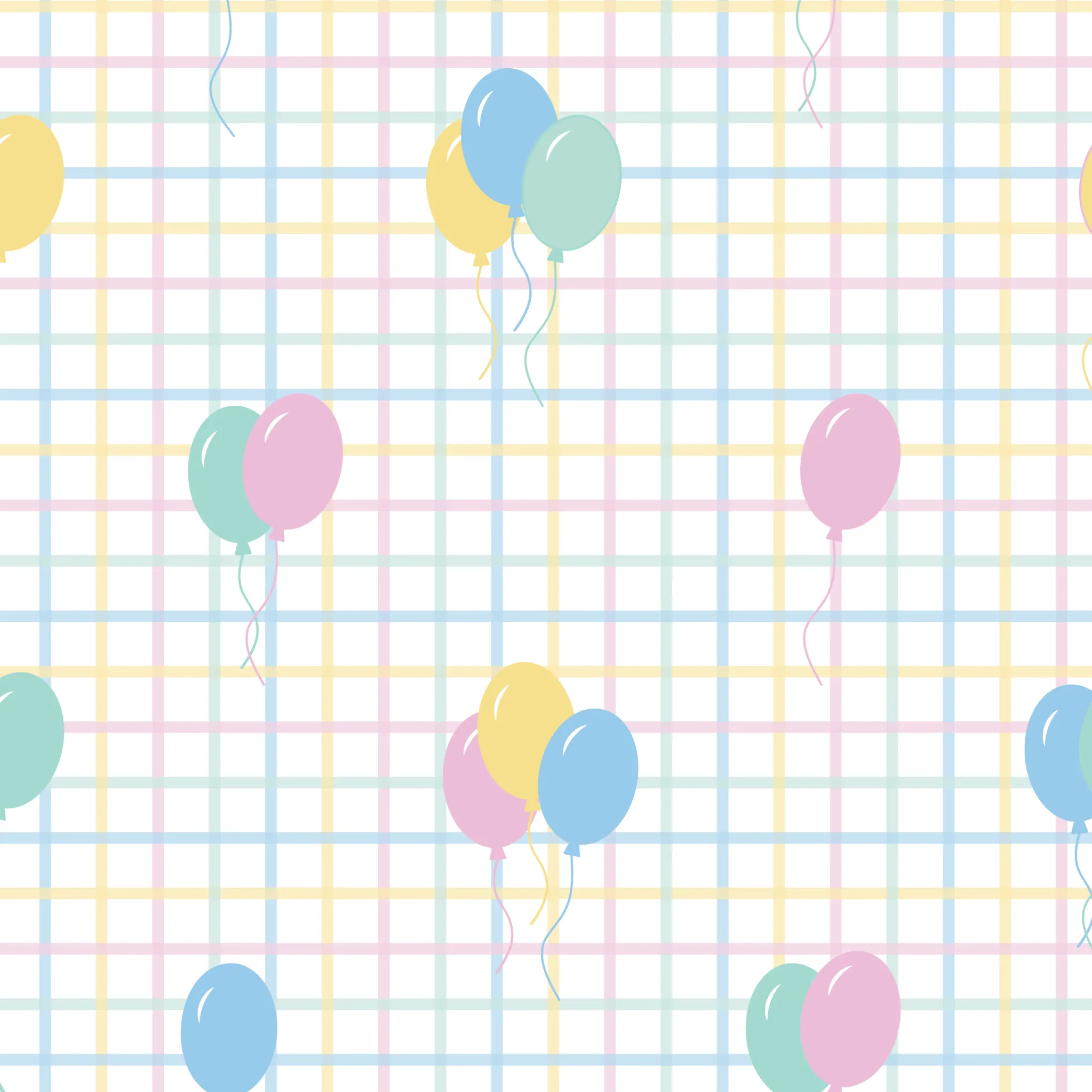 Once Upon A Time Footie - Party Time Balloon Plaid, Park Blue