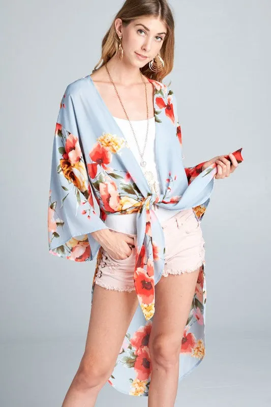 OPULENCE FLORAL KIMONO IVORY