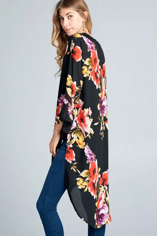 OPULENCE FLORAL KIMONO IVORY