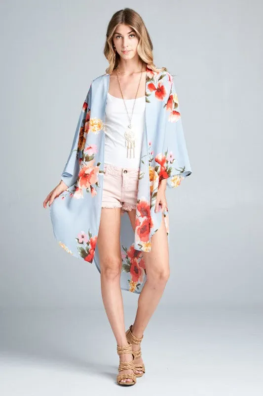 OPULENCE FLORAL KIMONO IVORY
