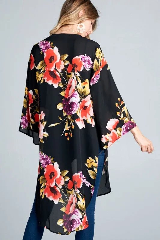 OPULENCE FLORAL KIMONO IVORY