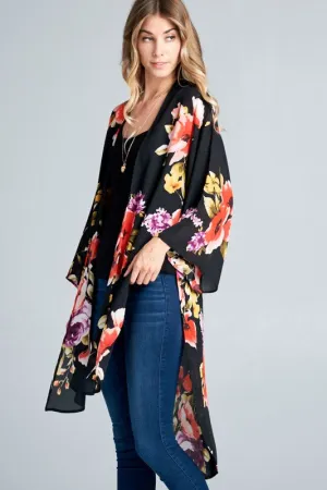 OPULENCE FLORAL KIMONO IVORY