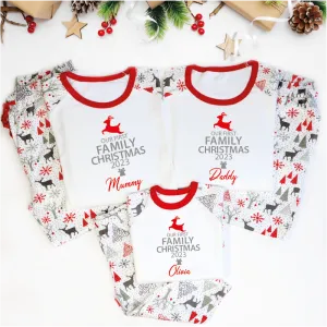 Our First Family Christmas Matching Festive Pyjamas