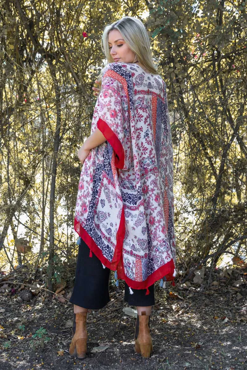 Paisley Floral Patchwork Kimono - 2 colors