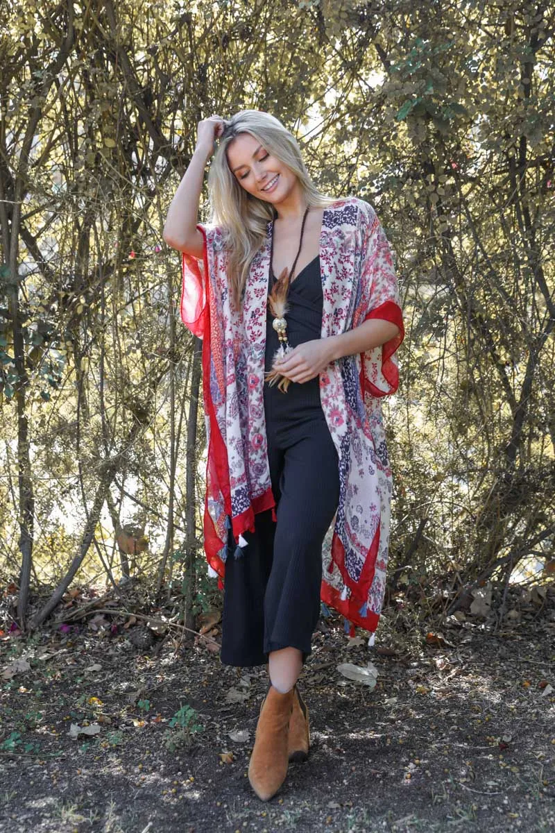 Paisley Floral Patchwork Kimono - 2 colors