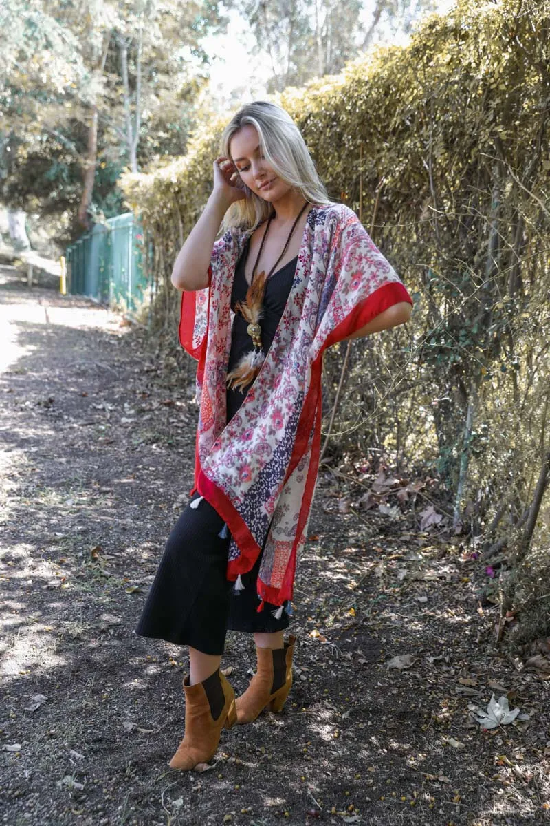 Paisley Floral Patchwork Kimono - 2 colors