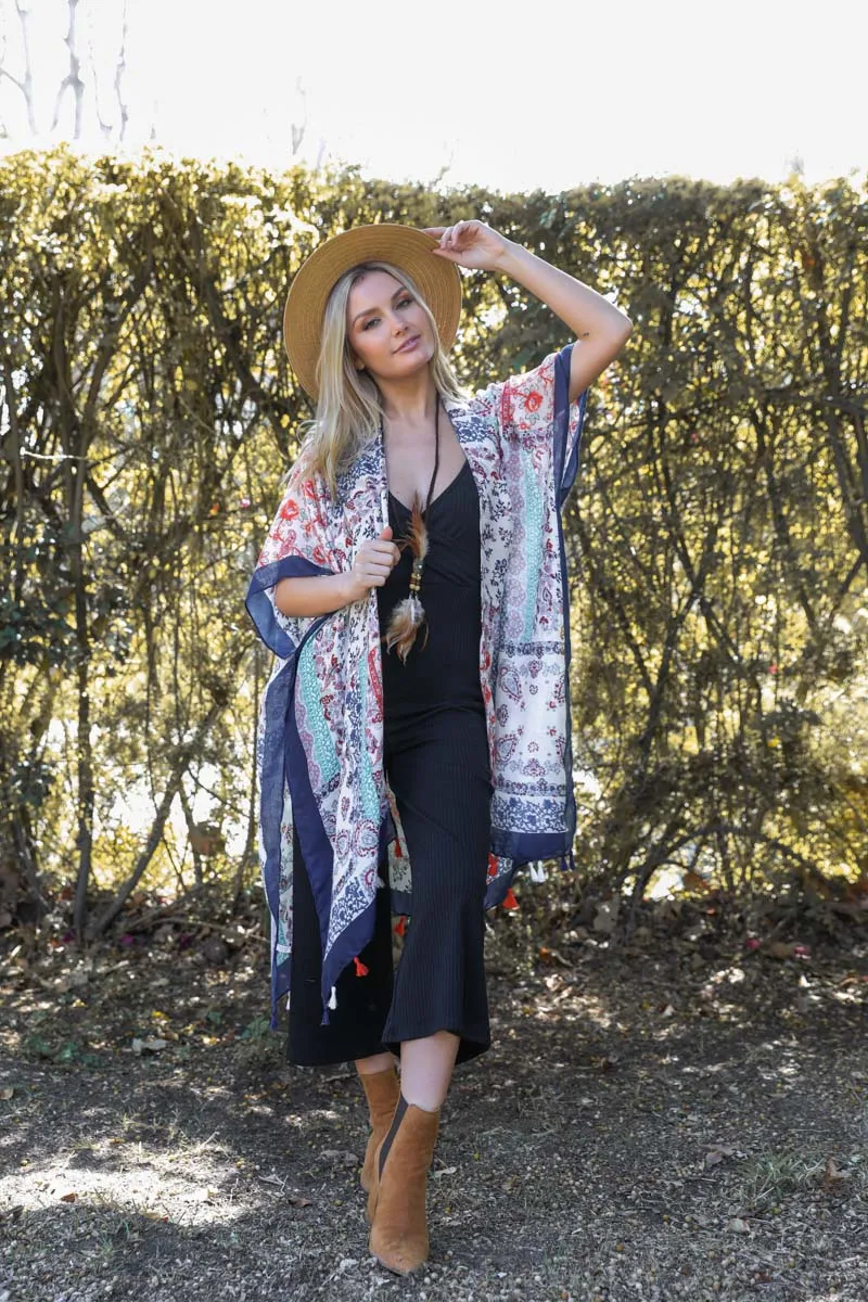 Paisley Floral Patchwork Kimono - 2 colors