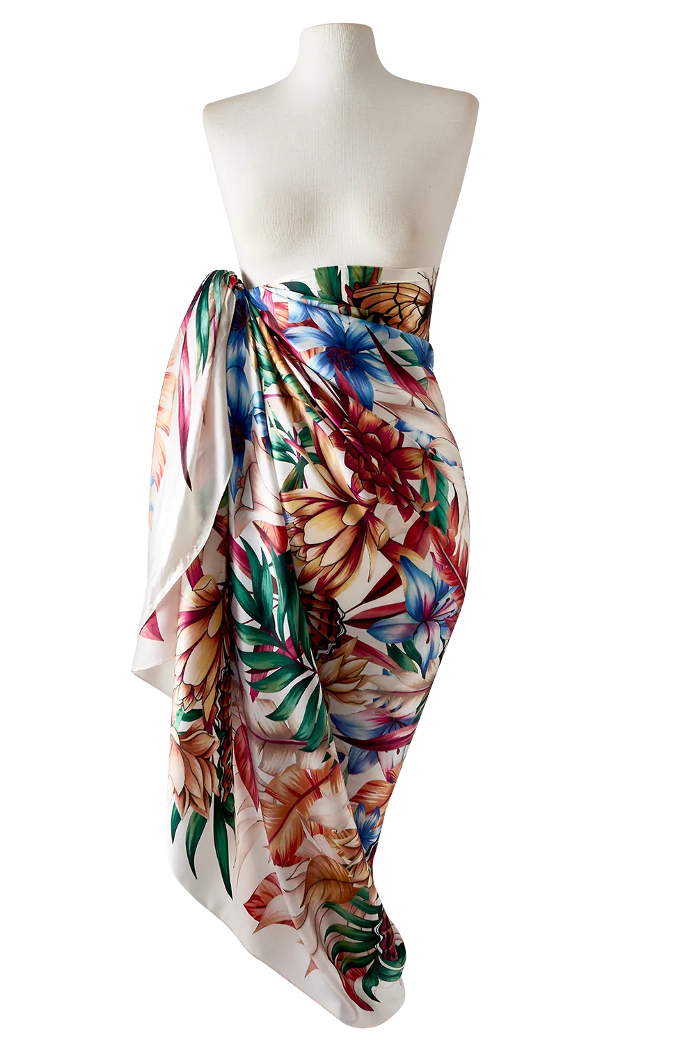 Panneau Flora Light em cetim de seda | 130x200cm