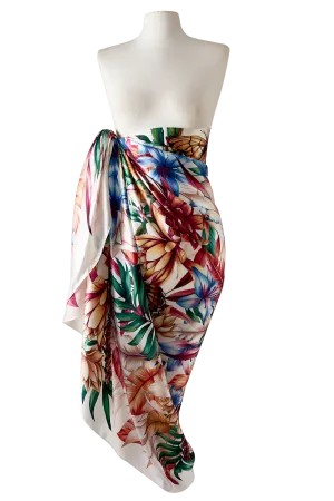Panneau Flora Light em cetim de seda | 130x200cm