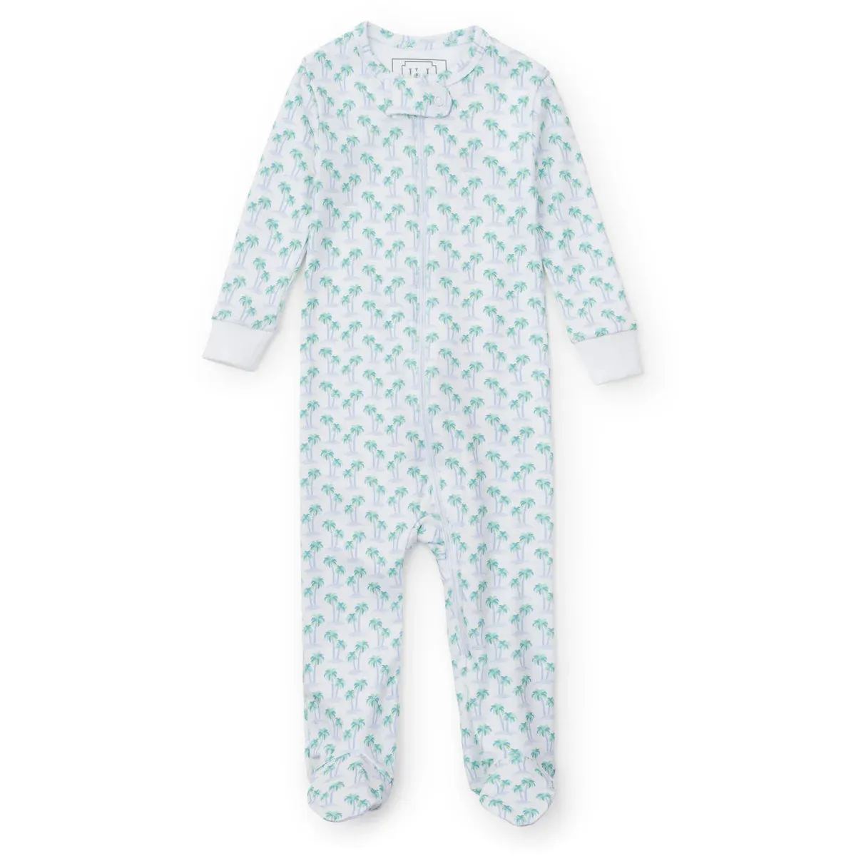 PARKER BOYS' ZIPPER PAJAMA - PALM TREE ISLE BLUE