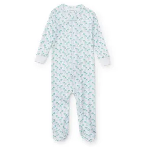 PARKER BOYS' ZIPPER PAJAMA - PALM TREE ISLE BLUE