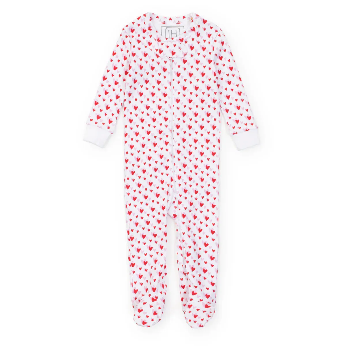 PARKER GIRLS' ZIPPER PAJAMA - HEART TO HEART PINK