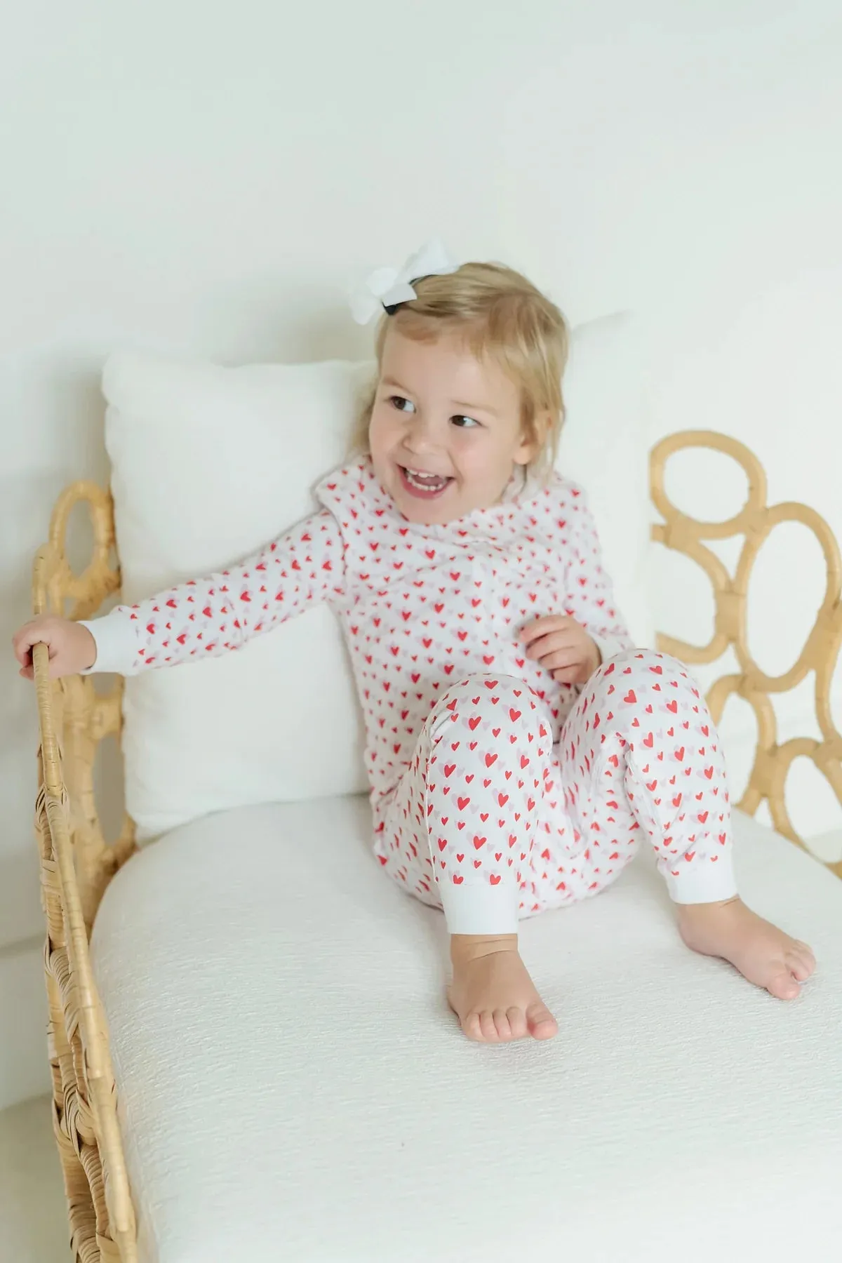 PARKER GIRLS' ZIPPER PAJAMA - HEART TO HEART PINK