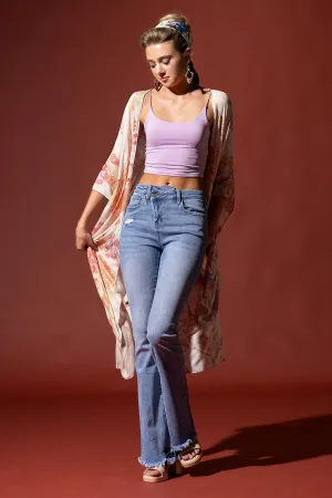 Pastel Lace Whisper Kimono