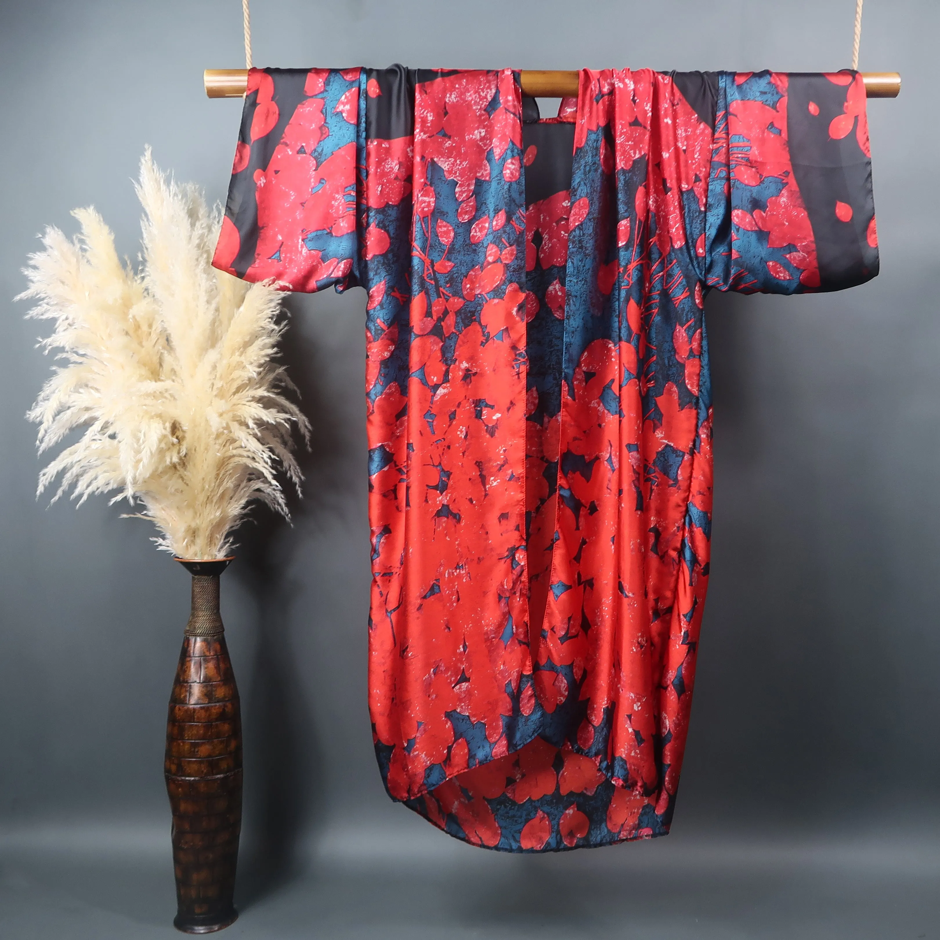 Petal Pusher | Kimono Duster (Open Front) | Floor Length Long Robe