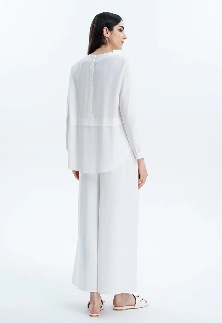 Petal Rounded Hem Kimono Blouse