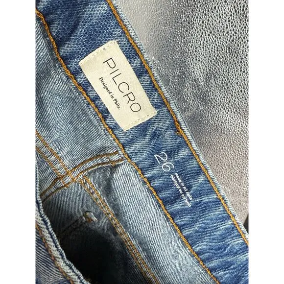 Pilcro Anthropologie Denim Shorts Women 26 Blue Bermuda