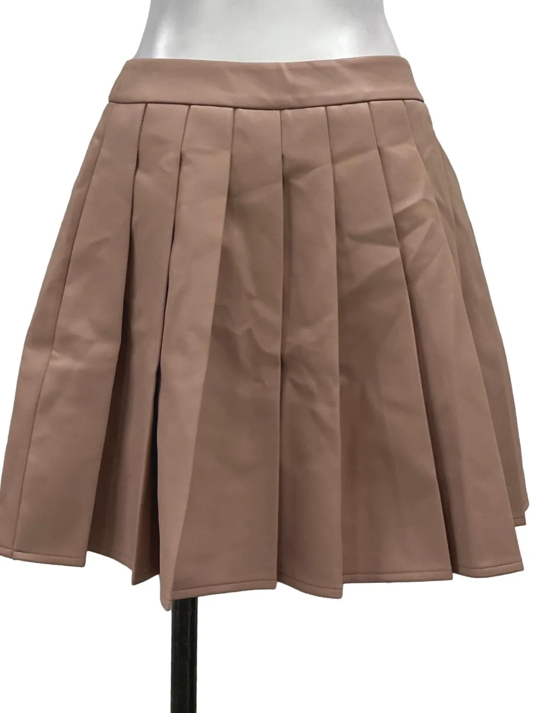 Pink Leather Skirt