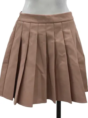 Pink Leather Skirt
